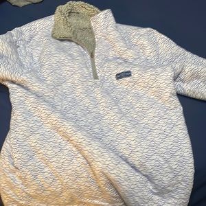 USA Palm reversible quarter zip.